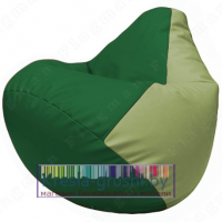 Бескаркасное кресло мешок Груша Г2.3-0119 (зелёный, оливковый)